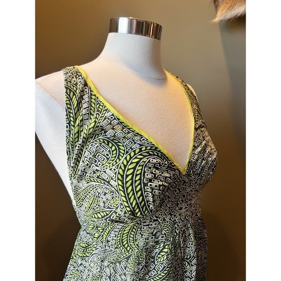 Burning Torch Womens Cotton Abstract Print Open Back Sundress Multicolor Size M - Picture 3 of 15